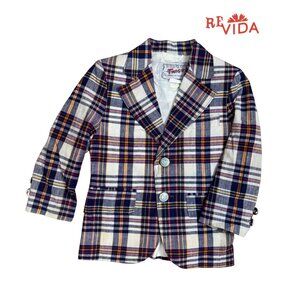 Vintage 1950s Boys Chips n Twigs Plaid Blazer